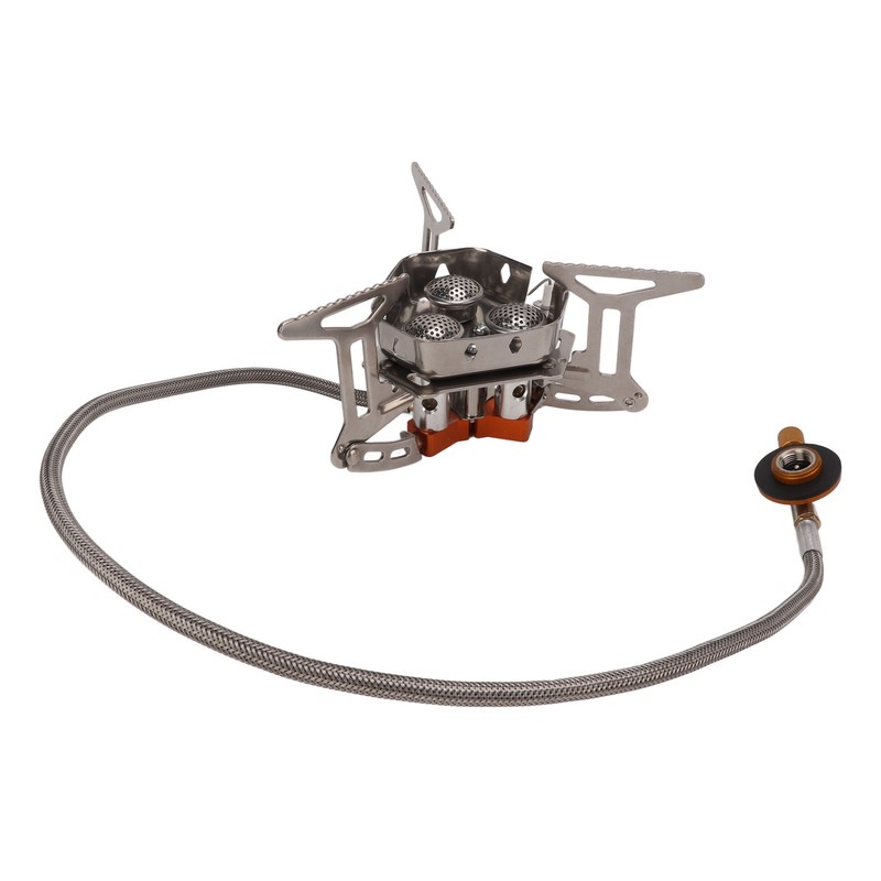 Mini Camping Gas Stove Windproof Stove Three Core Head Gas