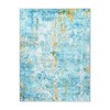 Entrance Rugs Indoor 2x3 Teal Blue Entry Rug Washable Abstract