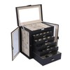 ASINGYER Jewelry Box for Women, 6 Layer Lockable Large Jewelry