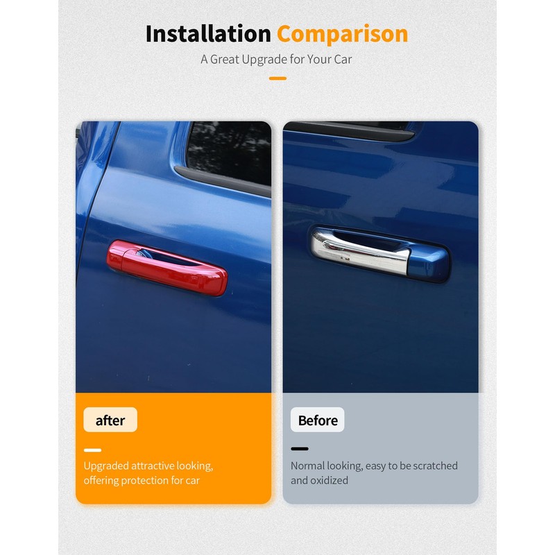 Hoolcar Exterior Door Handle Covers Outside Doorknob Cover Compatible with