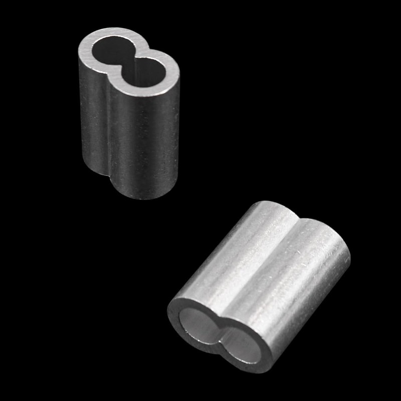 315 pcs NUZAMAS Aluminum Crimping Loop Sleeve Double Barrel Ferrule