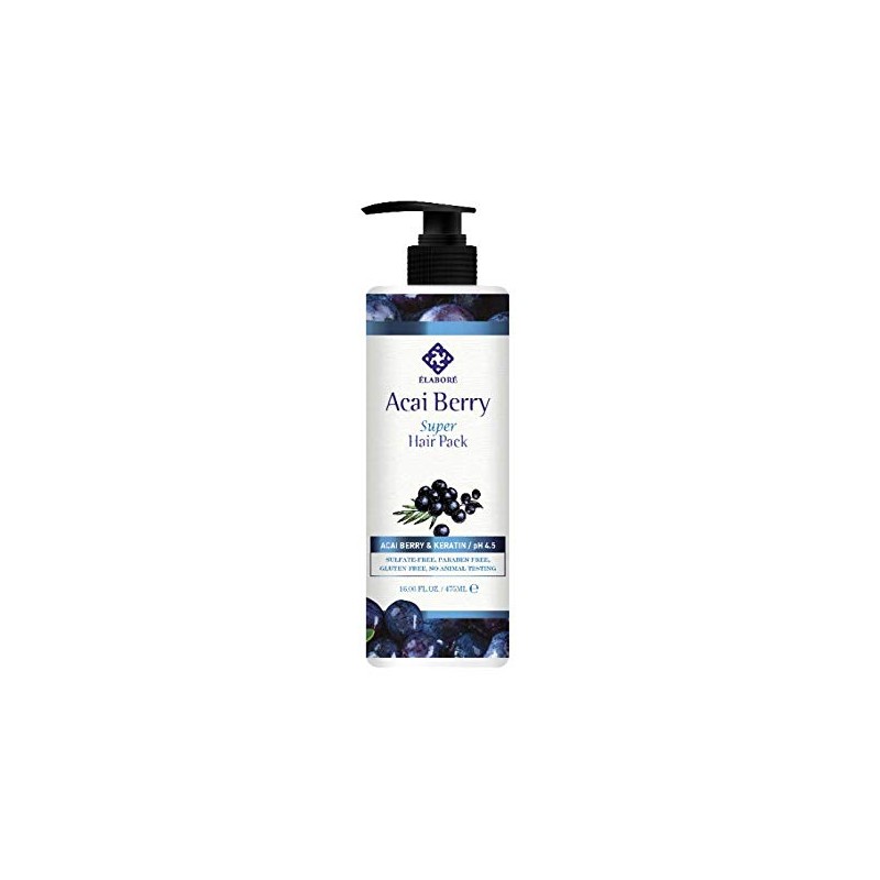 Elabore Acai Berry Super Hair Pack & Shampoo Set 16.06fl.oz/
