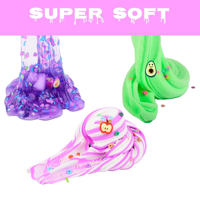 9 Pack Scented Slime Kit,with 3 Butter 3 Jelly Cube