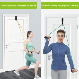 BeneLabel Heavy Duty Door Anchor Attachment - Shoulder Pulley for Rotator Cuff Recovery - Over Door Rehab Exerciser for Strength Training, Physical Therapy, Home Gym - Compatible with Any Resistance