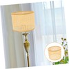 WOONEKY Hand Woven Rattan Lamp Shade Natural Rattan Cover for