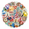 Travel Map Adventural Themed Stickers,100 Pcs Pack World Famous Country