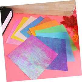 LIFKOME 100pcs Iridescent Folding Paper Shiny DIY for Origami and Paper Cuts for School Projects and Decorations