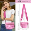 Checkered Crossbody Bag Bum Bags for Women Nylon Checkered Purse