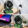 ELZO 30000mAh Camping Fan with LED Light, Max 70H Working,