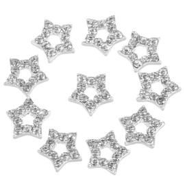 Outanaya 10pcs Star Shape Rhinestone Nail Charms Versatile Nail Decors for Women for DIY Manicure Ample Supply for Personal Professional Use