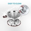RealPero Pour Over Coffee Dripper, Reusable Paperless Coffee Filter,Professional Stainless