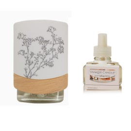 Yankee Candle Natural Simplicity with Light Scent-Plug Diffuser Unit and a Vanilla Crème Brûlée Home Fragrance Electric Refill