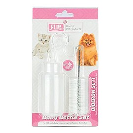 Pet Nursing Feeding Bottle Nipples Brush Set 50 ml Puppy Kitten Rabbit Squirrels