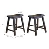 Lexicon Victoria Saddle Solid Wood Table Height Bar Stool Set