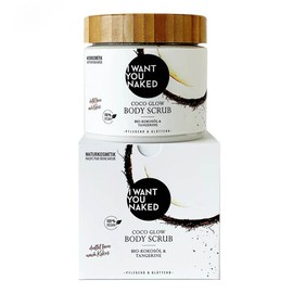 I want you naked Body Scrub Super Size, Coco Glow Coconut Oil & Tangerine, 500 ml