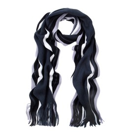 Classic Premium Unisex Striped Winter Knit Fringe Scarf, v12