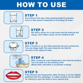 OFFCUP Temporary Tooth Filling, Tooth Filling Repair Kit with 4 Dental Tools and 1 Tweezers, Denture Repair Beads with 1 Travel Size for Temporary Fixing Missing Broken Teeth Moldable Fake Teeth