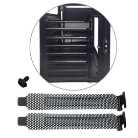 URTERYSER PCI Slot Covers, 5 Pieces Slot High Carbon Steel Filter Blank Plate Vented Slot Covers for Computer Case with Screws