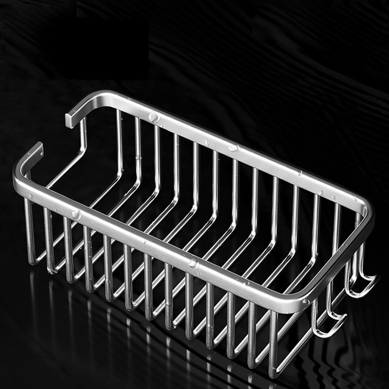 Hanging shower rack, bathroom storage rack, shampoo bracket, Space Aluminum