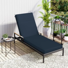 Tounosnt Outdoor Chaise Lounge Cushion 80" L X 26" W X 4" D, High-Density Foam Outdoor Chaise Cushion Water Repellent and Fade Resistant for Beach Chair and Pool Lounge Chairs