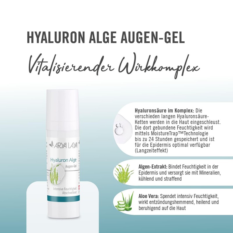ARYA LAYA Hyaluronic Algae Eye Gel, 30 ml: Fat-free Eye