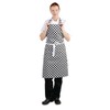 Whites Chefs Clothing A275 Poly-Cotton Apron, Black and White Check