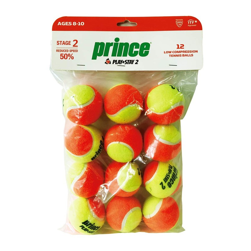 Prince(プリンス) キッズ テニス PLAY+STAY ステージ2 オレンジボール(12球入り) 7G324