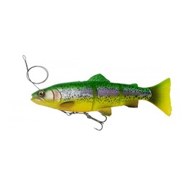 Savage Gear 4D Line Thru Trout - Rubber Trout Rubber Fish Colour: Firetrout, Length / Weight / Swimming Behavior : 20 cm / 98 g / Moderately Sinking