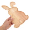 Ciieeo Easter Rabbit Shaped Wooden Tray Easter Charcuterie Board Bunny