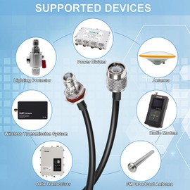 TUOLNK RG58 TNC Jumper Cable, TNC Male to TNC Female WiFi Antenna Extension Cable, Low Loss TNC Coaxial Cable 49.2ft (15M) for Wireless Antenna,Ham Radio