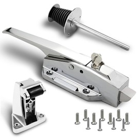 Walk in Cooler Door Handle, Walk in Cooler Door Closer Complete Latch Kit, Freezer Door Handle, Cooler Door Radial Latch, Offset -1/5 In-3/5 In(Offset) and 5.9" Solid Metal Interior Release Handle