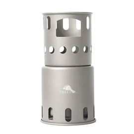 TOAKS Titanium Wood Stove Outdoor Camping Stove, Titanium Backpacking Wood Burning Stove (STV-12(S))