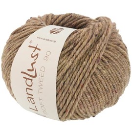 LANA GROSSA Landlust Soft Tweed 90, Classic Twisted Tweed Yarn Made of Virgin Wool with Multicoloured Nubs, Hand Knitting Yarn Made of 100% Virgin Wool (Merino), 50 g Wool for Knitting and Crocheting,