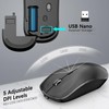 JOYACCESS Upgraded 2.4GHz Wireless Keyboard Mouse Combo, Ergonomic and Dustproof