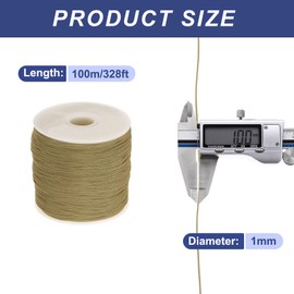 QUARKZMAN 1mm Polypropylen Seil Geflochtene Seile, 100m Nylonseil Hohlseil für Wäscheleine, Camping, Wandern, Outdoor, Hellbraun