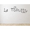 La Toilette Wall Decals Stickers, Black, 60"