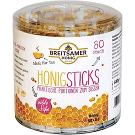 Breitsamer Acacia Honey Sticks, 0.28 Ounce, 80 Count