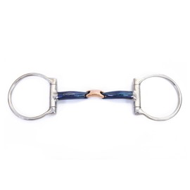 Cavalon D-Ring Sweet Iron Anatomical Snaffle Bit with Copper Lozenge (5.5")