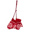4" Red and White Nordic Knit Mittens Christmas Ornament