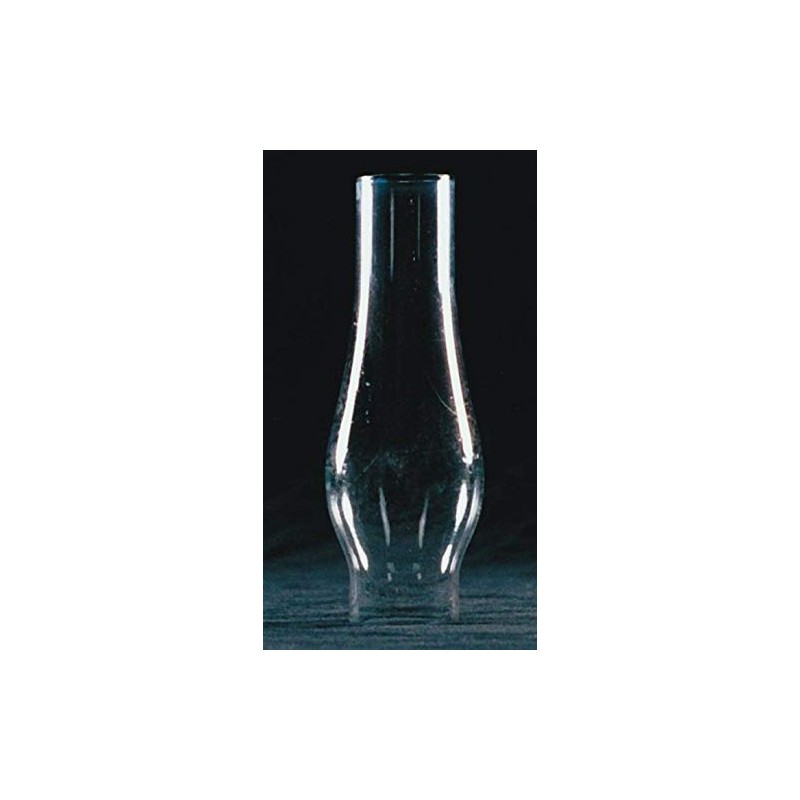 Clear Glass Lamp Chimney, Replacement Hurricane Globe Measures 1 1/8