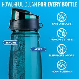 Sudstainables Water Bottle Cleaning Tablets – 36-Pack | Chlorine-Free & Odor-Control Formula | Water Bottle Cleaner, Flasks, Hydration Packs & Travel Mugs | Washer Tablets for Home, Hiking & Camping