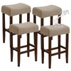 EVOLLER Waterproof Bar Stool Covers Set of 4 Rectangle Camel