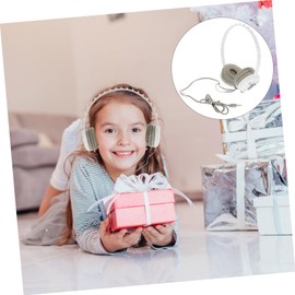 Gatuida Boy Girl Wired Lightweight Over Ear Gaming Headset for Music and Study for Boys and Girls and Students Cartoon Design White