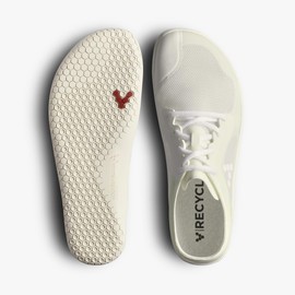 Vivobarefoot Primus Lite III, Womens Vegan Light Breathable Shoe with Barefoot Sole Bright White