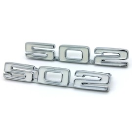 BBRP NEW 502 Front Fender Emblem Set White Trim Engine Badge / For 1968 CAMARO F-BODY