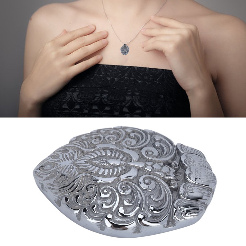 Natural Terahertz Pendant Peacock Pattern Carved Energy Stone Hanging Ornament