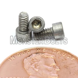 MonsterBolts - #2-56 x 3/16" Socket Head Screws, ASTM F837, Stainless Steel, 250 Pack