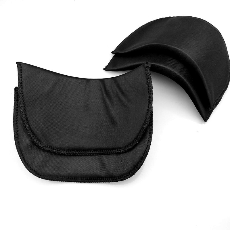 YEQIN Covered Set-in Shoulder Pads (2 Pair of Black)