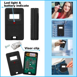 Kingdder 3 Pcs Garage Door Remote 8 Dip Switch Compatible with Linear Delta 3 DT DTA DTD DTC DNT00002A 8 Dip Switch 310 MHZ Gate Opener Remote with Keychain