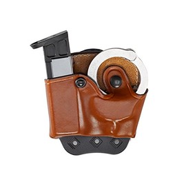 Aker Leather 519 DMS Combo Handcuff Case and Magazine Pouch, Glock 21 Double Stack .45 ACP, Tan